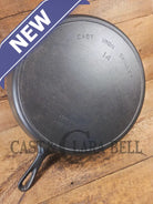 The biggest handled skillet made by Wagner with a Griswold pattern! Huge Wagner #14 Cast Iron Skillet 15 1/4 Inches