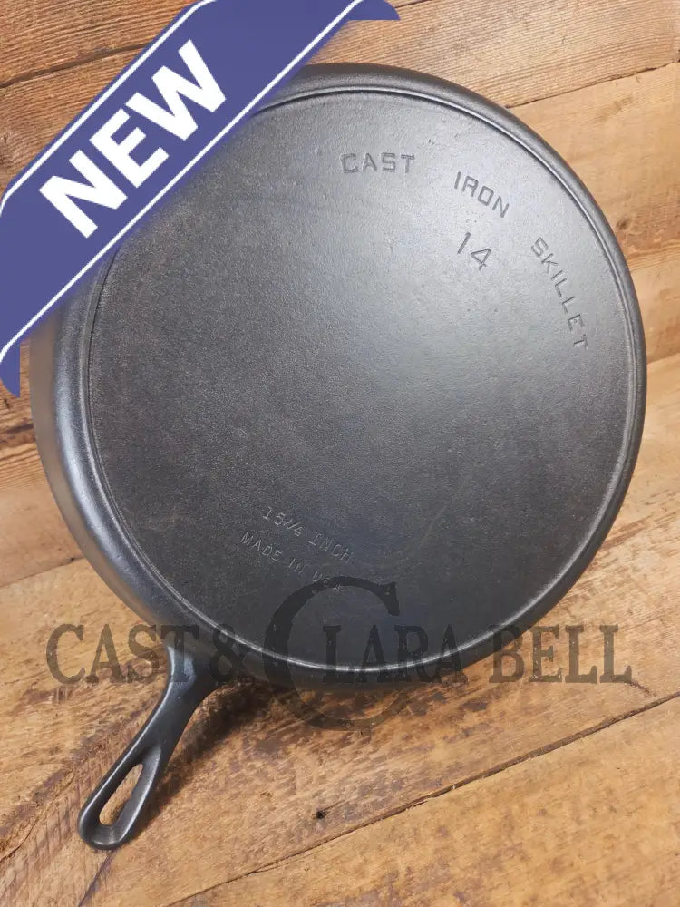The biggest handled skillet made by Wagner with a Griswold pattern! Huge Wagner #14 Cast Iron Skillet 15 1/4 Inches