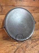 The BIGGEST you can buy! HTF 1920’s Griswold No. 14 Round Griddle with Bail. Block Logo #618. Ready to make pizzas by