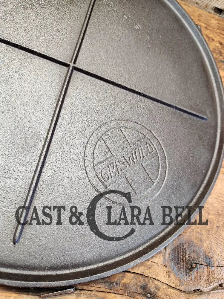 The Biggest You Can Buy! Htf 1920’S Griswold No. 14 Round Griddle With Bail. Block Logo #618.