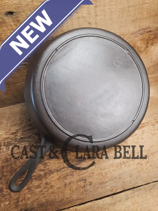 The Clara Bell Classic! 1940’s Era Three notch Lodge #8 cast iron skillet. Skillet