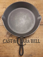 The Clara Bell Classic! 1940’s Era Three notch Lodge #8 cast iron skillet. Beautiful piece of Americana! SC24