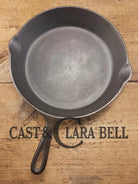 The Clara Bell Classic! 1940’s Era Three notch Lodge #8 cast iron skillet. Beautiful piece of Americana! SC24