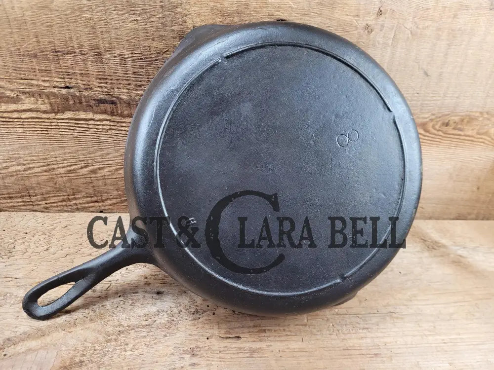 The Clara Bell Classic! 1940’S Era Three Notch Lodge #8 With Raised H Cast Iron Skillet. Skillet