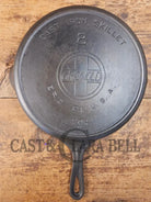 The Classic! 1910’s Griswold #8 Cast Iron Skillet with Slant Logo and FULL EPU 704 C - Skillet