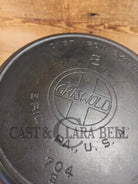 The Classic! 1910’s Griswold #8 Cast Iron Skillet with Slant Logo and FULL EPU 704 C - Skillet