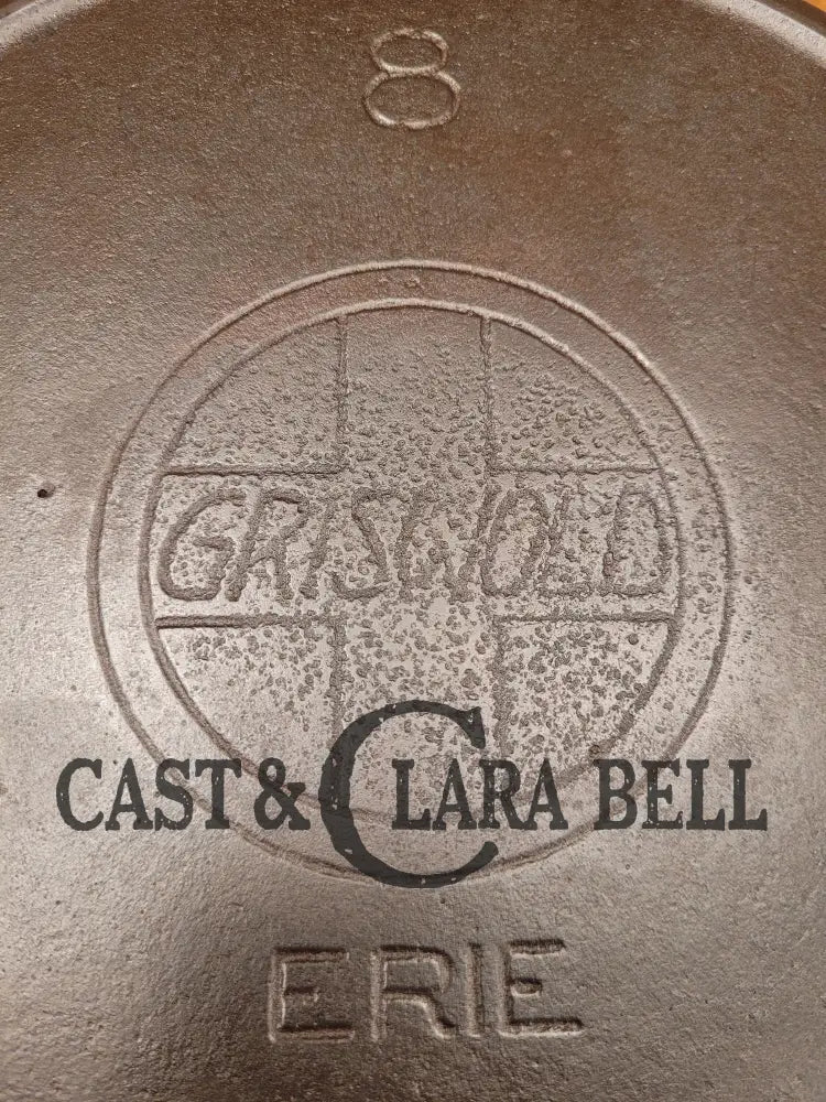 The Classic 1910S Griswold #8 Skillet With Heat Ring And Large Block Slant Logo 704 L.