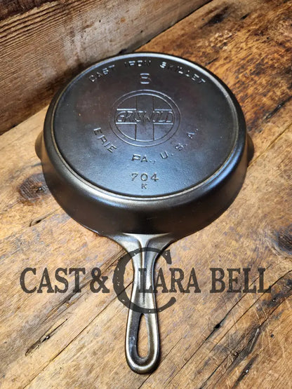 The Classic! 1920’S Griswold #8 Cast Iron Skillet Large Block Slant Logo 704 K