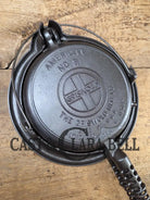 The Classic! 1920’s Griswold No. 8 Waffle Iron (314/315) with low (913) bailed base. Makes crispy waffles! Skillet