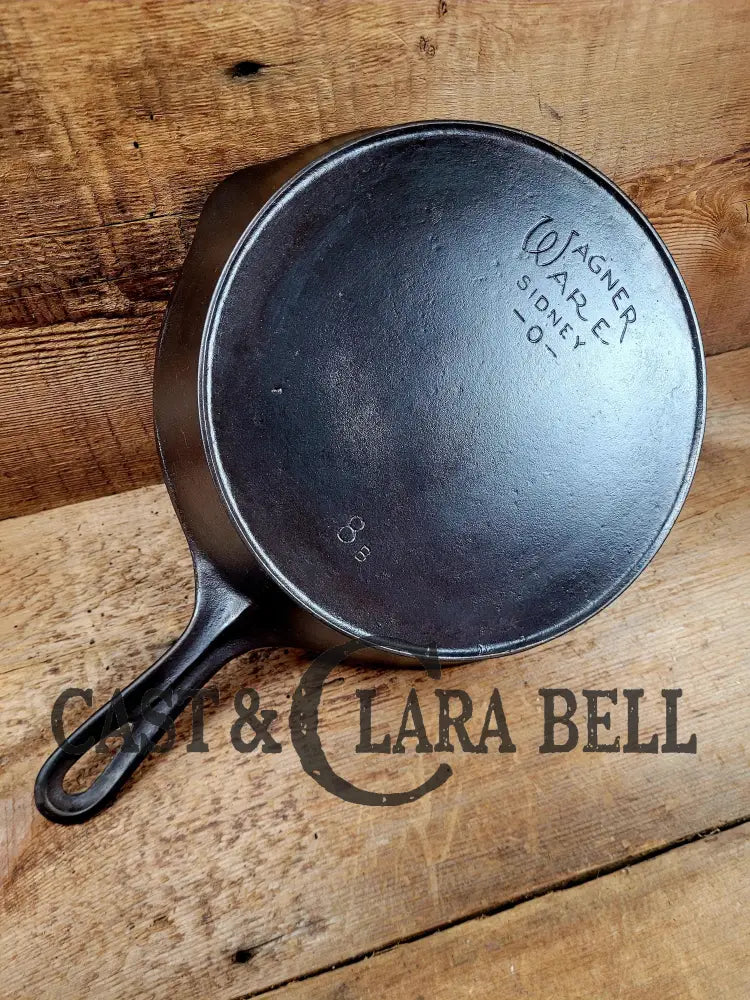 The Classic! 1920’S Wagner Ware Sidney -O- #8 B Skillet With Heat Ring And Stylized Logo Single