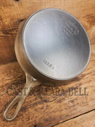 The Classic! 1924 Wagner Ware Sidney -O- #8 Skillet with Heat Ring and Stylized Logo 1058 K. Nickel plated outside