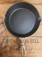 The Classic! 1924 Wagner Ware Sidney -O- #8 Skillet with Heat Ring and Stylized Logo 1058 K. Nickel plated outside