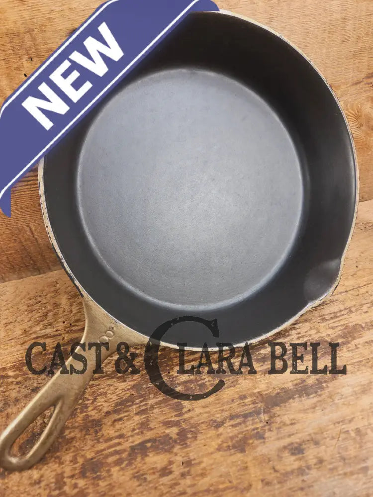 The Classic! 1924 Wagner Ware Sidney -O- #8 Skillet with Heat Ring and Stylized Logo 1058 K. Nickel plated outside