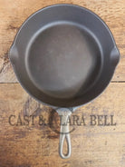 The Classic! 1924 Wagner Ware Sidney -O- #8 Skillet with smooth bottom & Stylized Logo 1058 K. Nickel plated outside