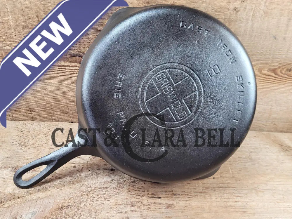 The Classic! 1930’S Griswold #8 Cast Iron Skillet With Large Block Logo 704 D