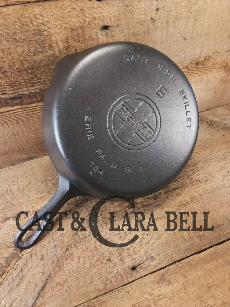 The Classic! 1930’s Griswold #8 Cast Iron Skillet with Large Block Logo 704 K. Our best seller Skillet