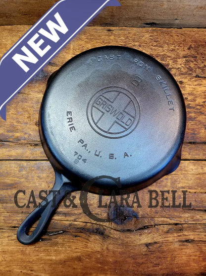 The Classic! 1930’S Griswold #8 Cast Iron Skillet With Large Block Logo 704 S