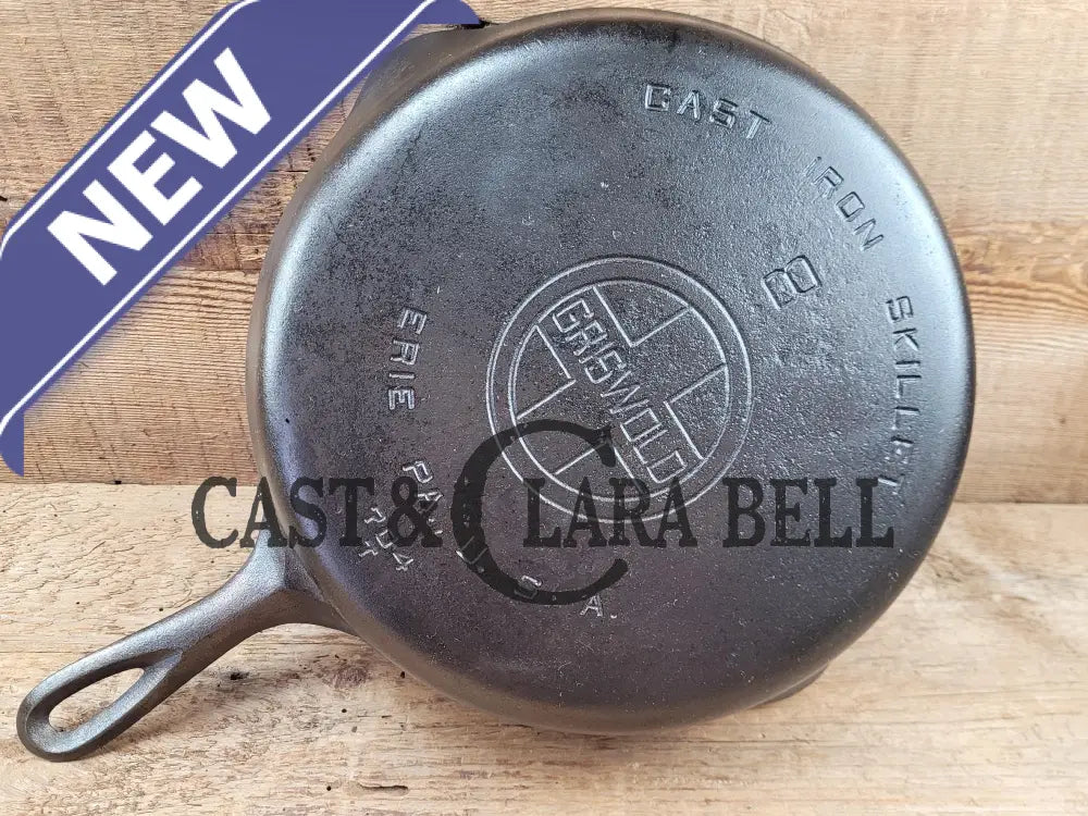 The Classic! 1930’S Griswold #8 Cast Iron Skillet With Large Block Logo 704 T