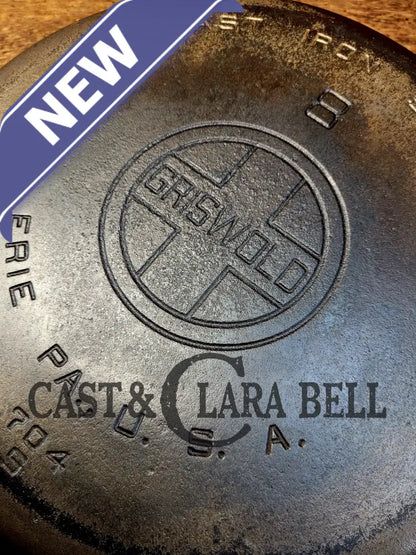 The Classic! 1930’S Griswold #8 Large Block Logo 704 S Cast Iron Skillet. Inside Black Iron