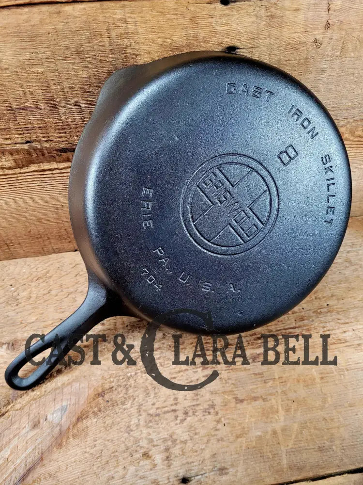 The Classic! 1930’S Griswold No. 8 Skillet With Small Block Logo And Smooth Bottom 704. Restored