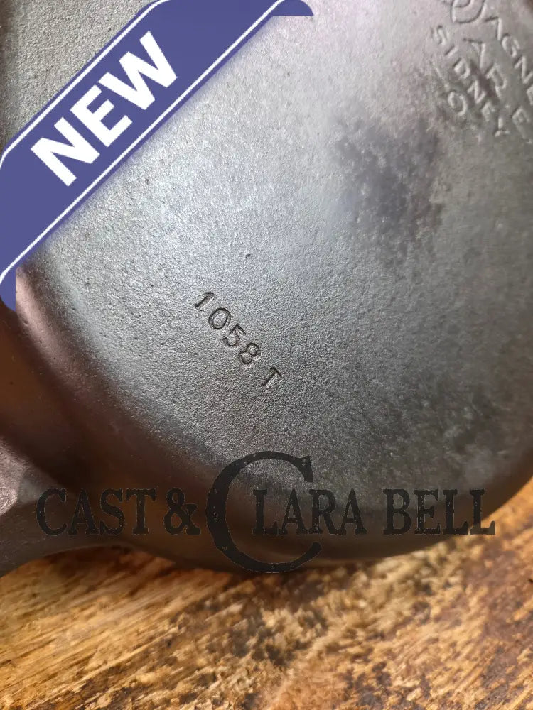 The Classic! 1930’s Wagner Ware #8 Cast Iron Skillet with Stylized Logo 1058 T - Skillet