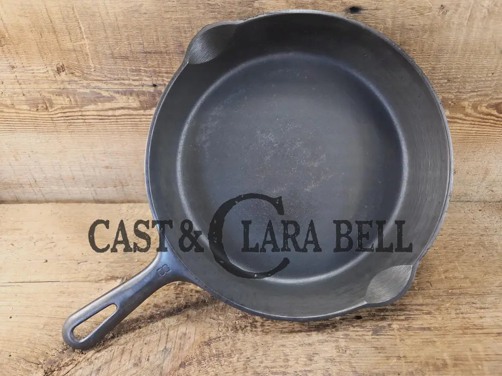 The Classic! 1940’s Griswold No. 8 Cast Iron Skillet with Small Block Logo and Smooth Bottom 704 D Skillet