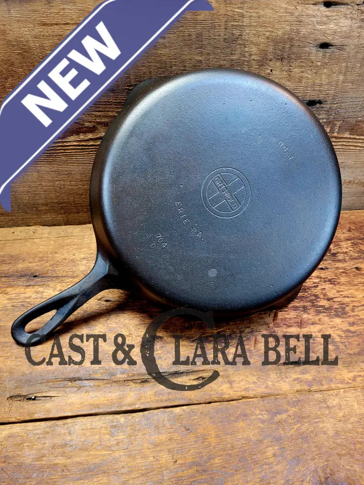 The Classic! 1940’S Griswold No. 8 Cast Iron Skillet With Small Block Logo And Smooth Bottom 704 D.