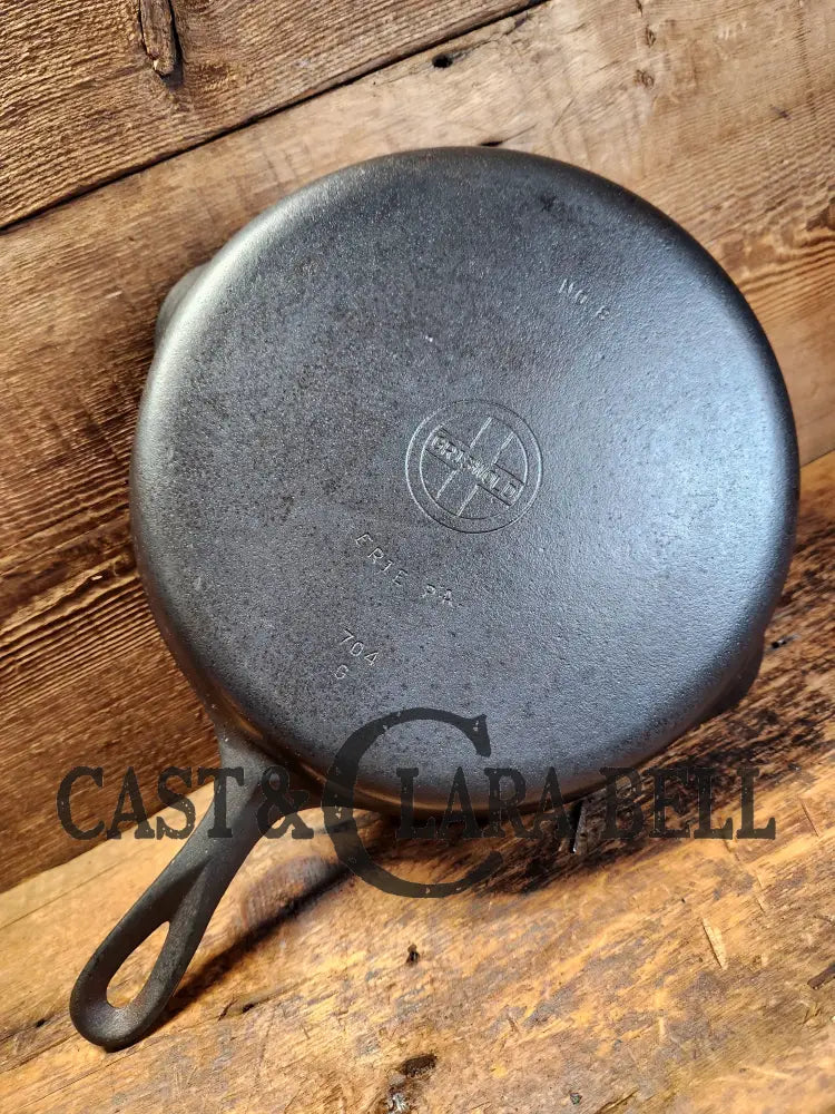 The Classic! 1940’S Griswold No. 8 Cast Iron Skillet With Small Block Logo And Smooth Bottom 704 G