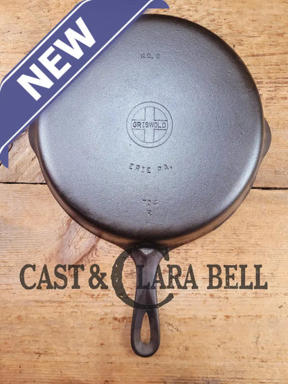 The Classic 8! 1940’s Griswold No. 8 Cast Iron Skillet with Small Block Logo 704 R Skillet