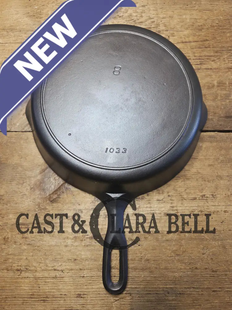 The Classic 8! 1940’s Iron Mountain by Griswold #8 Skillet with Heat Ring 1033. Unique brand from an iconic company