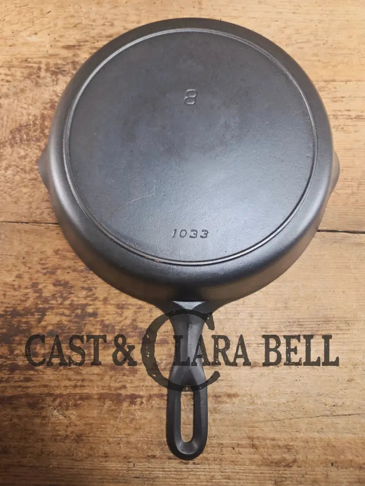 The Classic 8! 1940’s Iron Mountain by Griswold #8 Skillet with Heat Ring 1033. Unique brand from an iconic company