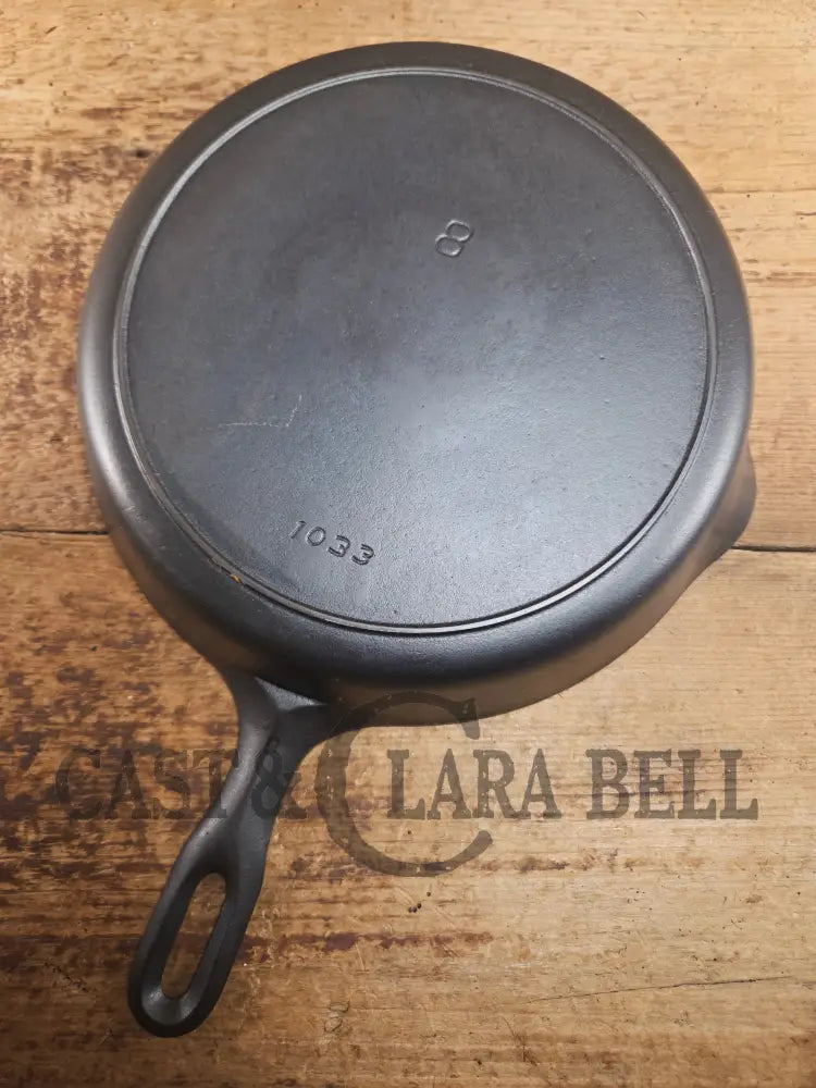 The Classic 8! 1940’s Iron Mountain by Griswold #8 Skillet with Heat Ring 1033. Unique brand from an iconic company