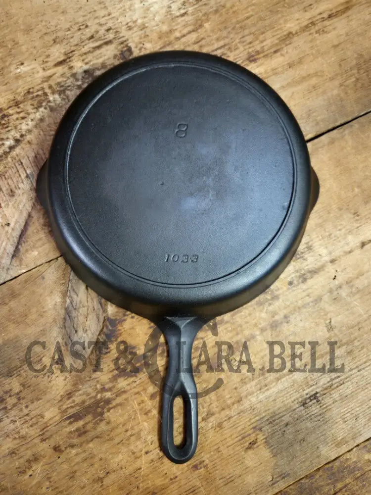 The Classic 8! 1940’s Iron Mountain by Griswold #8 Skillet with Heat Ring 1033. Unique brand from an iconic company
