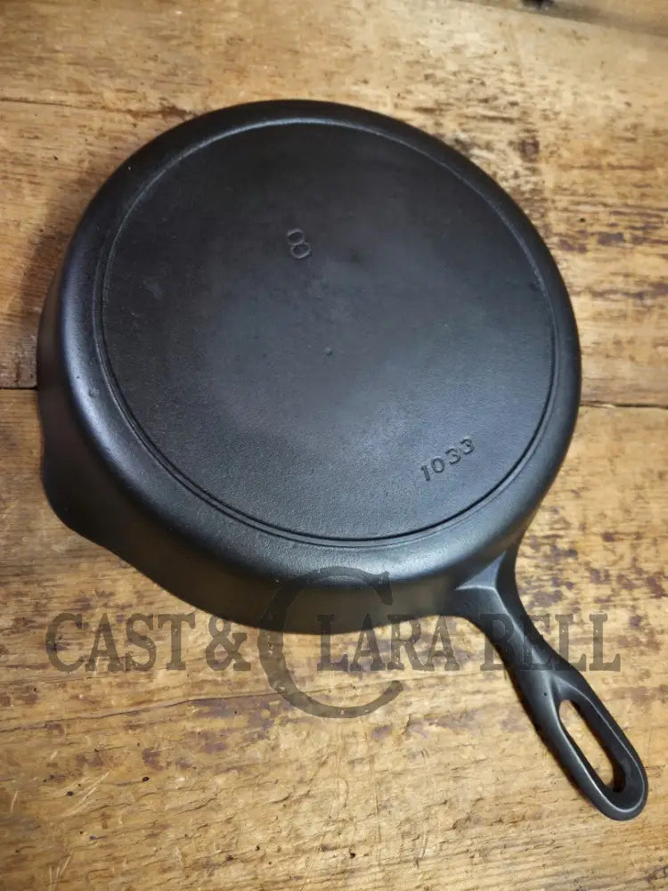 The Classic 8! 1940’s Iron Mountain by Griswold #8 Skillet with Heat Ring 1033. Unique brand from an iconic company
