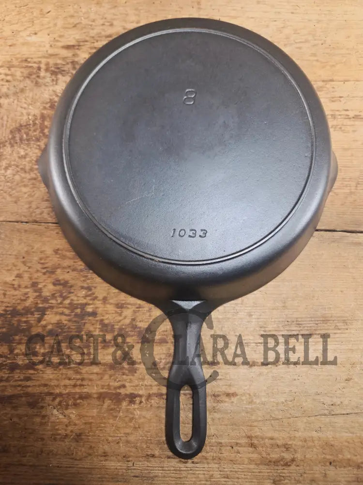 The Classic 8! 1940’s Iron Mountain by Griswold #8 Skillet with Heat Ring 1033. Unique brand from an iconic company