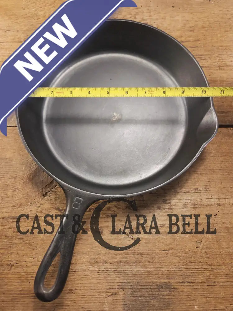 The Classic and our Best Seller! 1930’s Griswold #8 Cast Iron Skillet with Large Block Logo 704 W