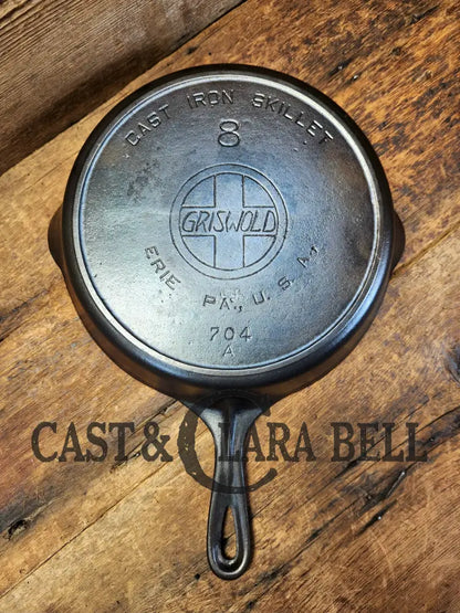 The Classic Best Seller! 1910’S Griswold #8 Cast Iron Skillet With Slant Logo Erie Pa Usa 704 A