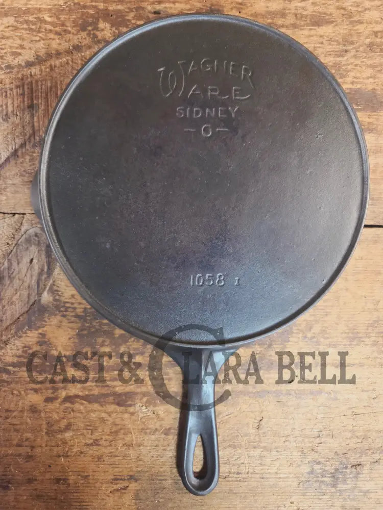 The Classic! GHOST Marked 1924 Wagner Ware Sidney -O- #8 ’I’ Skillet with Heat Ring and Stylized Logo 1058 I - Skillet