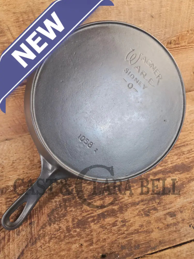 The Classic! GHOST Marked 1924 Wagner Ware Sidney -O- #8 ’I’ Skillet with Heat Ring and Stylized Logo 1058 I - Skillet