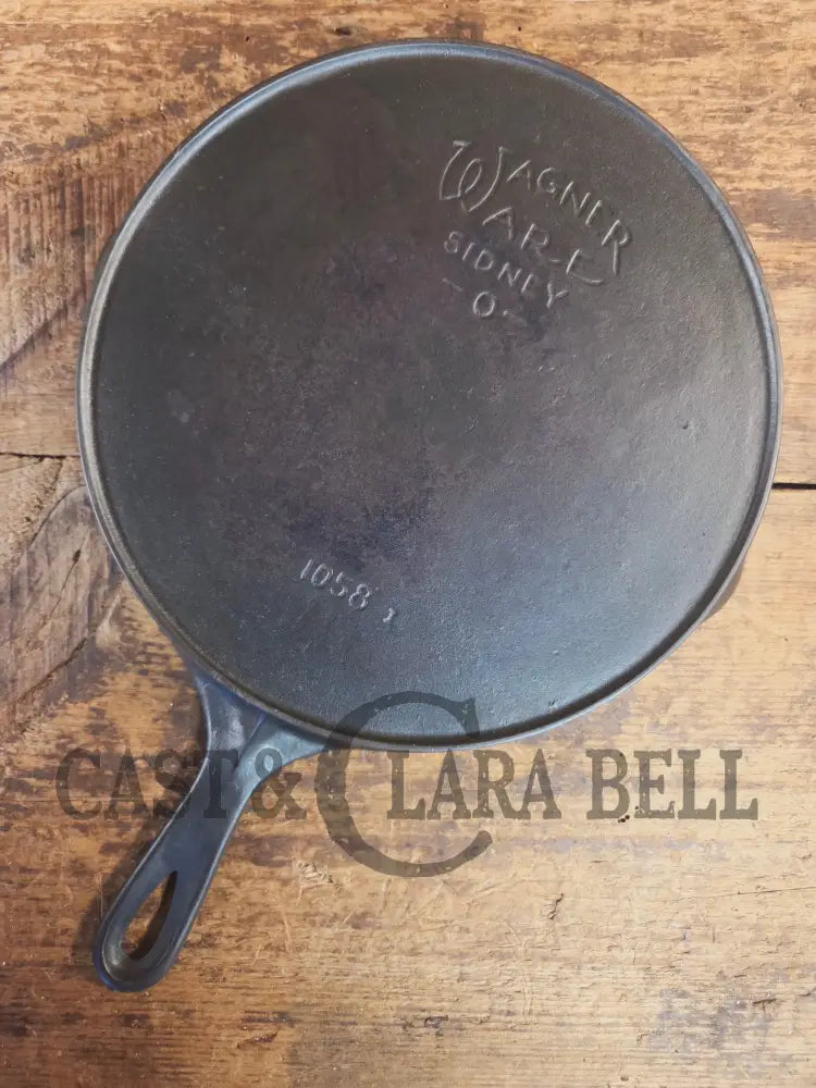 The Classic! GHOST Marked 1924 Wagner Ware Sidney -O- #8 ’I’ Skillet with Heat Ring and Stylized Logo 1058 I - Skillet