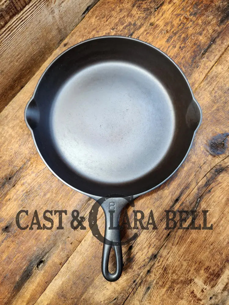 The Classic! Griswold #8 Cast Iron Skillet With Large Block Logo And Smooth Bottom 704