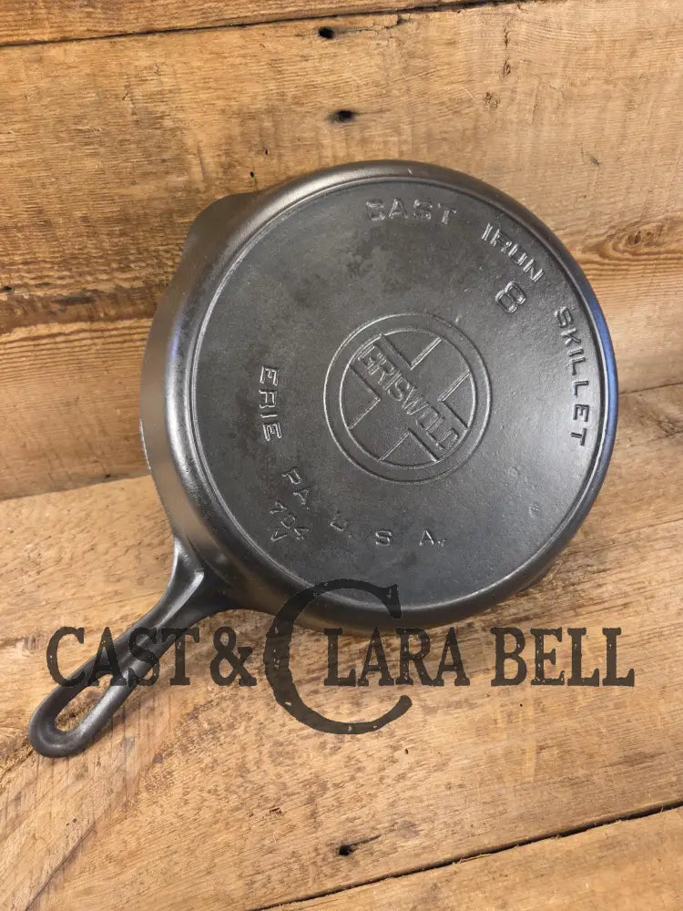 THE Classic Griswold #8 Skillet with Heat Ring and Large Block Logo 704 V. GORGEOUS collector and daily user! Skillet
