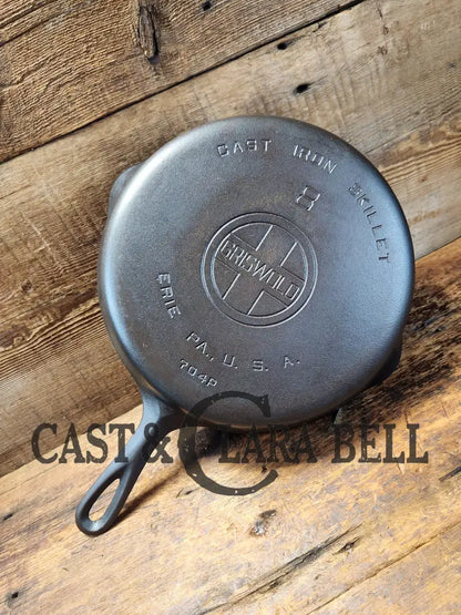 The Classic! Griswold #8 Skillet With Large Block Logo And Smooth Bottom Erie Pa Usa P/N 704 P