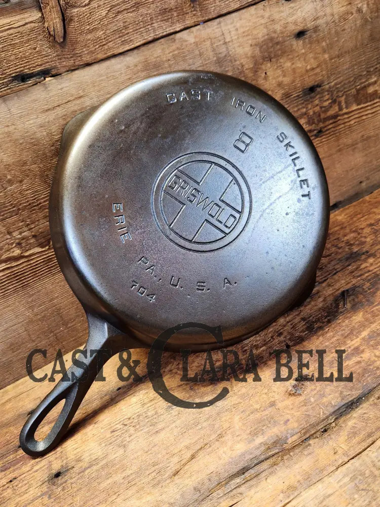 The Classic! Griswold #8 Skillet With Large Block Logo Erie Pa Usa 704 Sc24