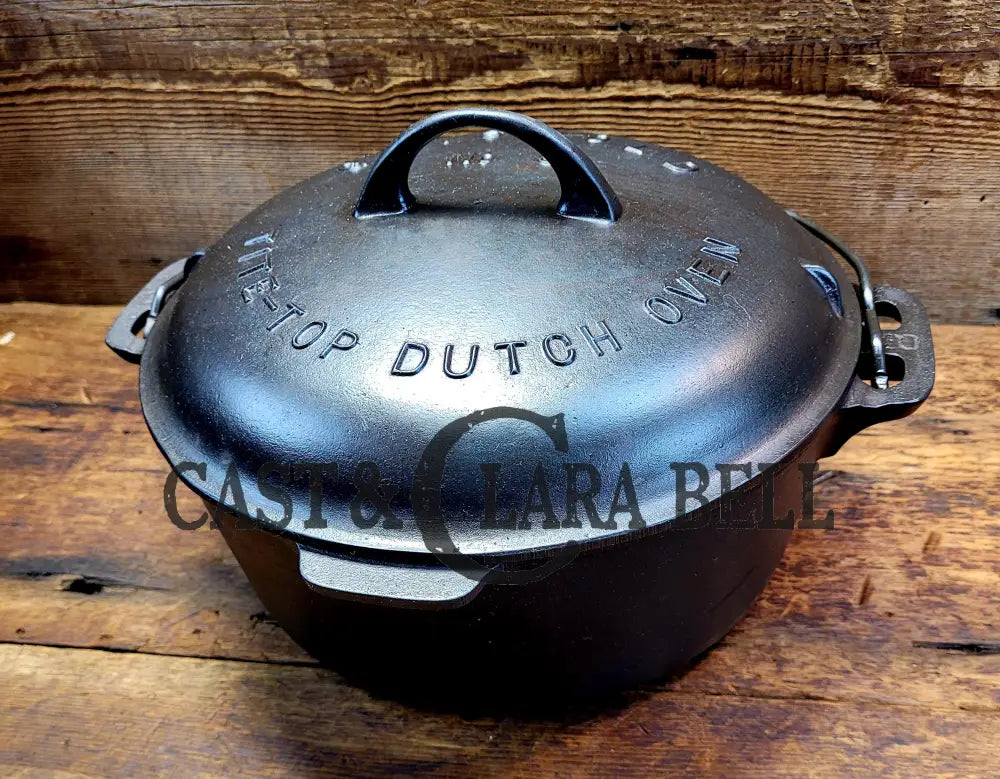 The Collectors Classic. 1920’S Griswold #8 Tite-Top Cast Iron Dutch Oven With Large Block Logo