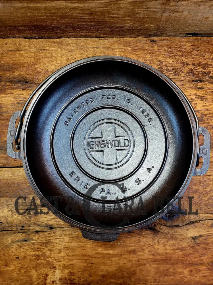 The Collectors Classic. 1920’S Griswold #8 Tite-Top Cast Iron Dutch Oven With Large Block Logo