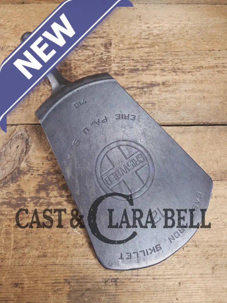 The MAC Daddy. Huge Repurposed Griswold Large Block #12 cast iron spatula. WOW almost the size of a pizza peal! Ready
