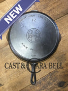 The Premier Skillet! GLASS smooth huge 1920’s Griswold No. 12 Skillet with Block Logo 719. Perfect bacon skillet Skillet