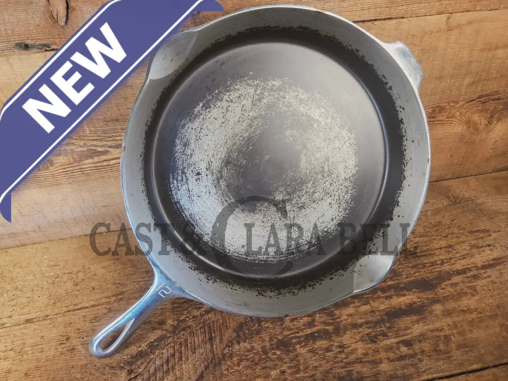 The Premier Skillet! Huge 1920’s Griswold No. 12 Skillet with Block Logo 719. Chrome Finish - Skillet