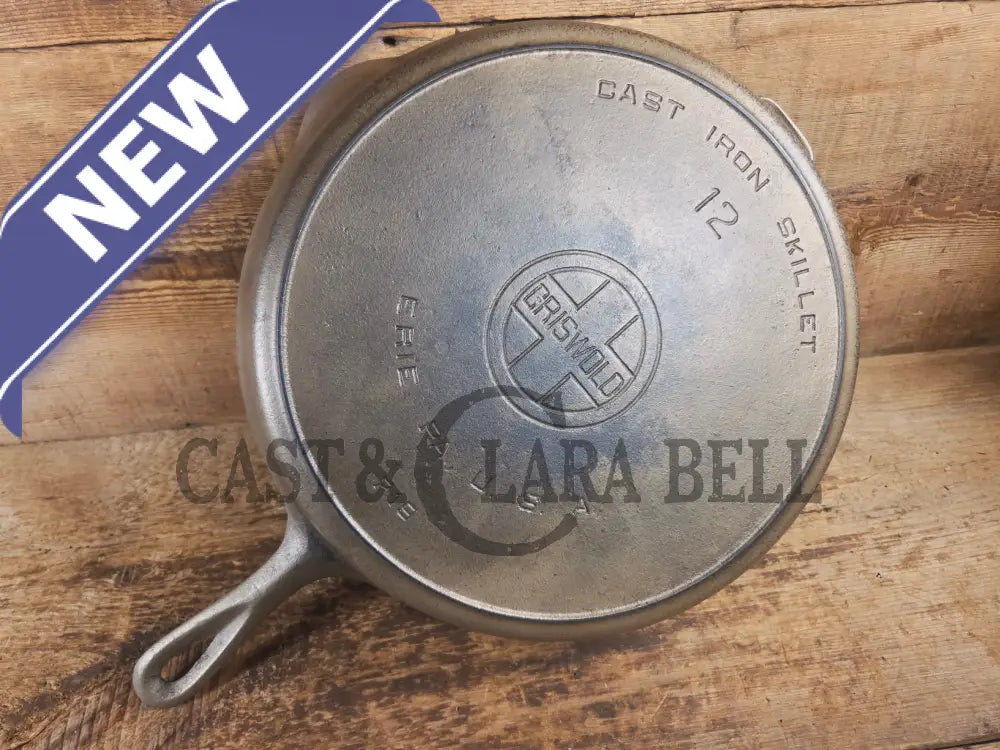 The Premier Skillet! Huge 1920’s Griswold No. 12 Skillet with Block Logo 719. Duo-Finish - Skillet